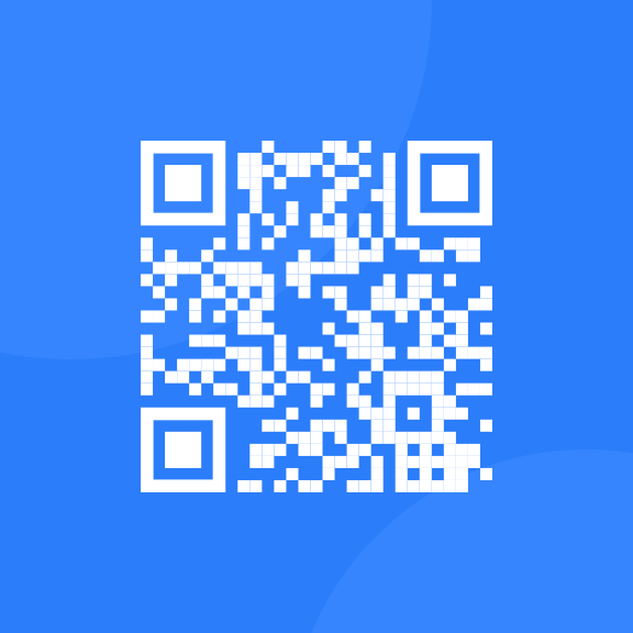 Frontend Mentor QR scan code with blue background